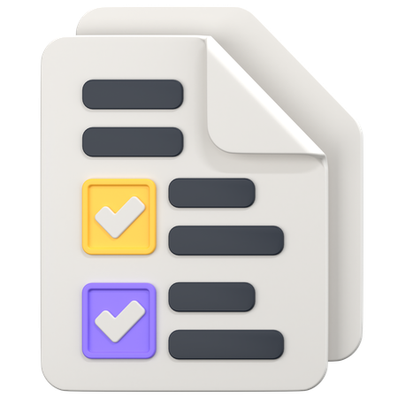 File List  3D Icon