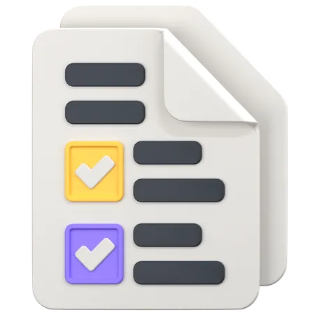 File List  3D Icon