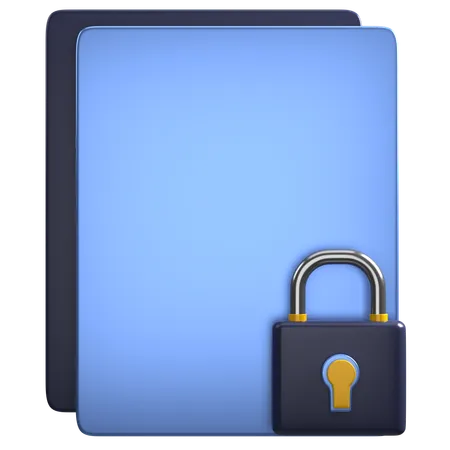 File Lock  3D Icon