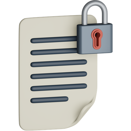 파일 잠금  3D Icon