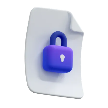 파일 잠금  3D Icon