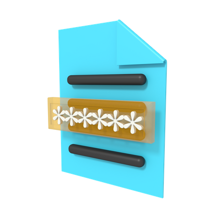 File Lock  3D Icon