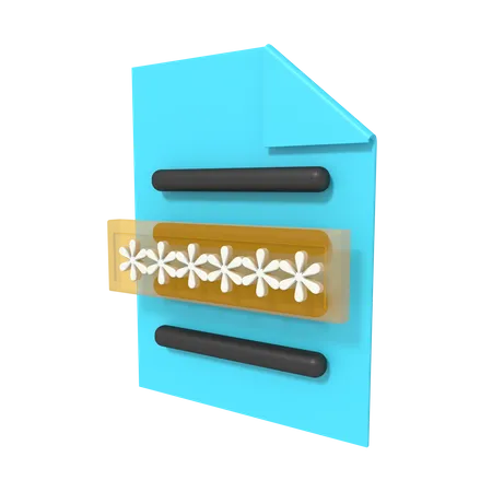 File Lock  3D Icon