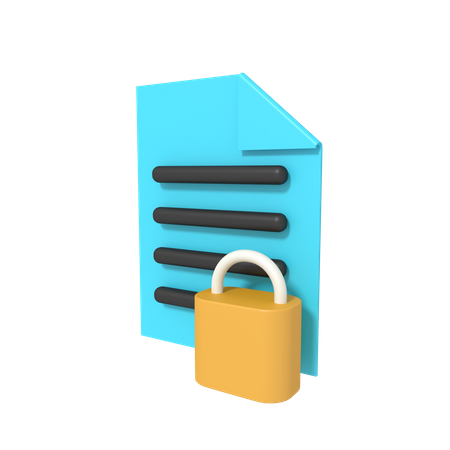 File Lock  3D Icon