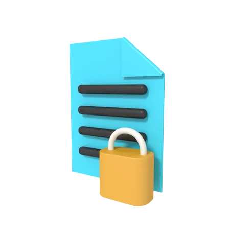 File Lock  3D Icon