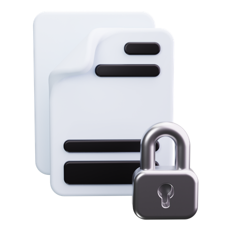 File Lock  3D Icon