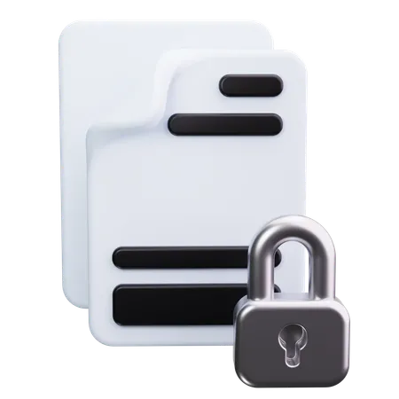 File Lock  3D Icon