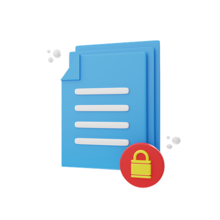 File Lock  3D Icon