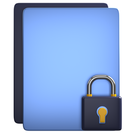 File Lock  3D Icon