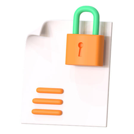 File Lock  3D Icon