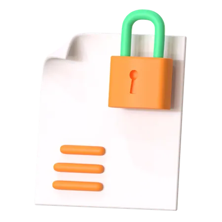 File Lock  3D Icon