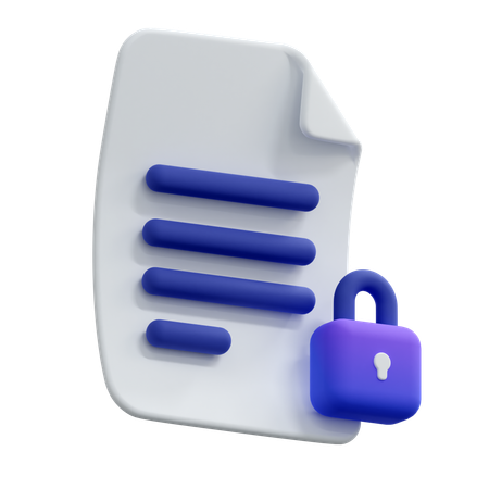 File Lock  3D Icon