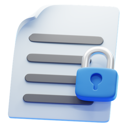 File Lock  3D Icon