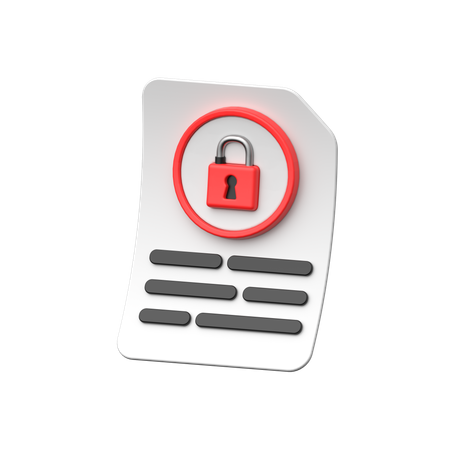 File Locked  3D Icon