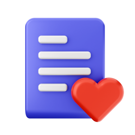 File Love 3D Icon