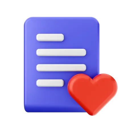 File Love  3D Icon