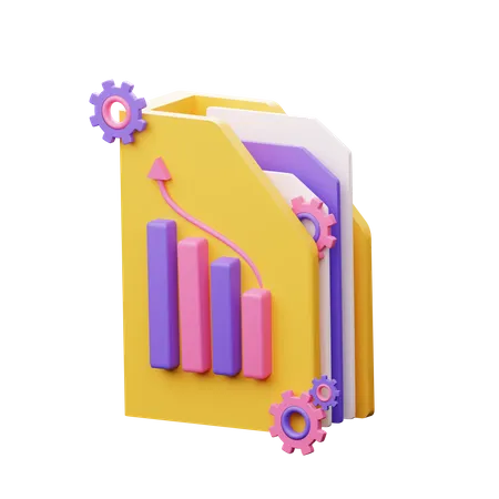 File Management  3D Illustration