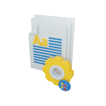 File Management  3D Illustration