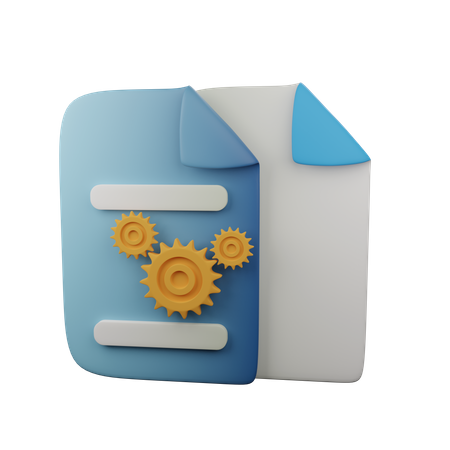 File management  3D Illustration