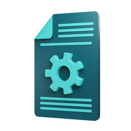 File Management 3D Illustration