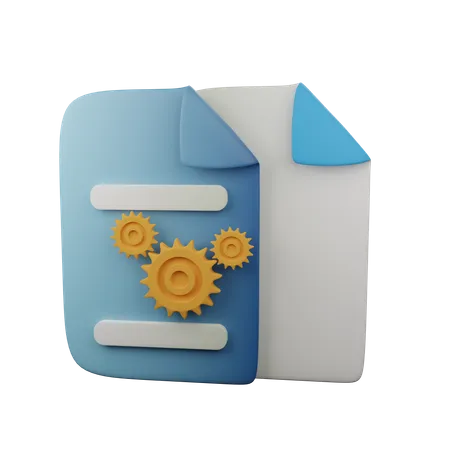 File management  3D Illustration