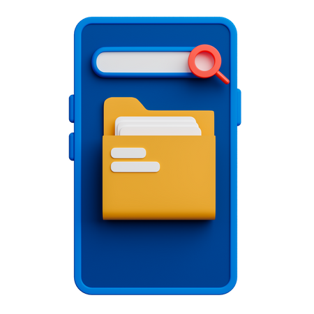 File Management Application  3D Icon