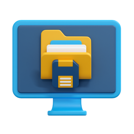 File management system  3D Icon