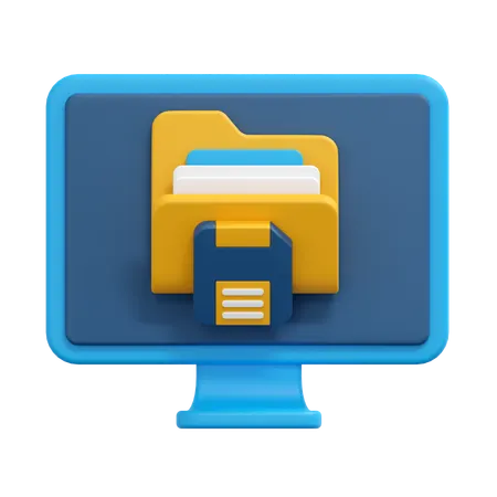 File management system  3D Icon