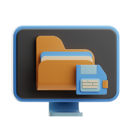 File Management System  3D Icon