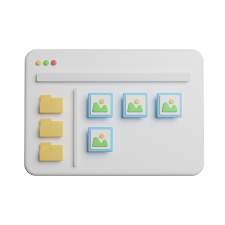 File Manager  3D Illustration