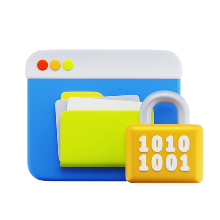 File Manager Locked  3D Icon