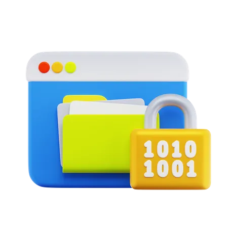 File Manager Locked  3D Icon