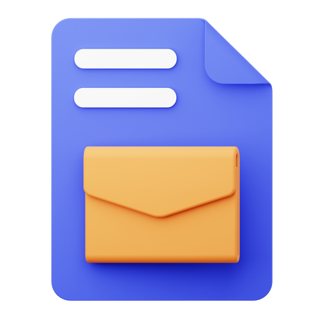 File message  3D Icon