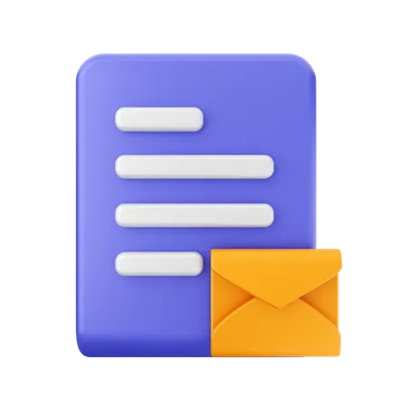 File Message  3D Icon