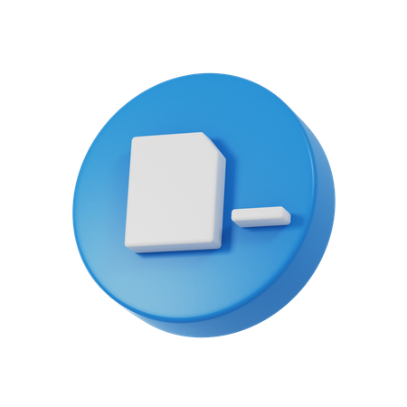 File Minus  3D Icon