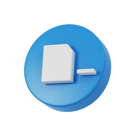 File Minus  3D Icon