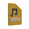 file mp3 emoji 3d