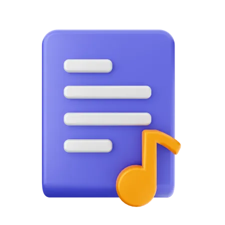 File Music  3D Icon