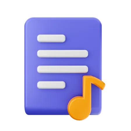 File Music 3D Icon