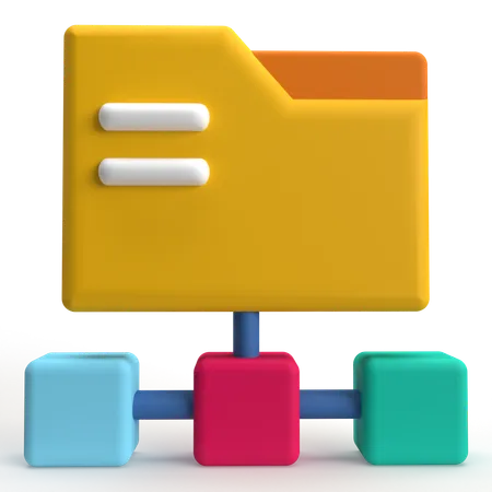 File Network  3D Icon