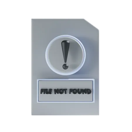 File Not Found 3 D Icon 3D Icon