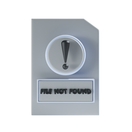 File Not Found  3D Icon