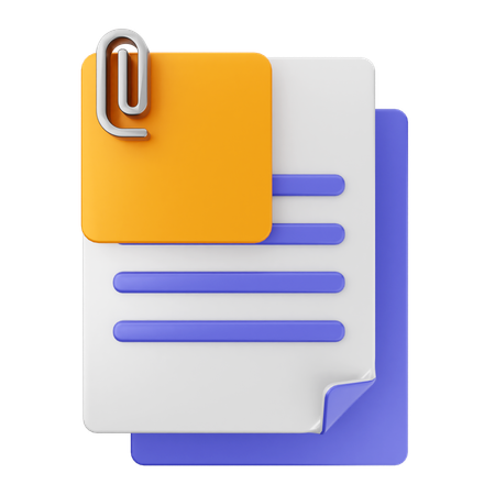 File Note  3D Icon