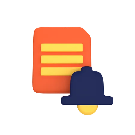 File Notification  3D Icon