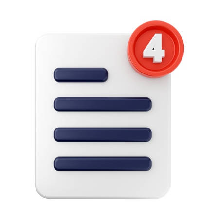 File Notification  3D Icon