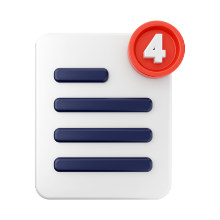 File Notification 3D Icon