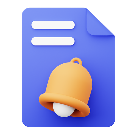 File notification  3D Icon