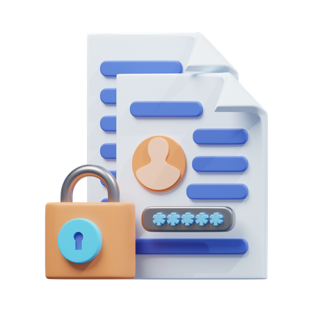 File password  3D Icon