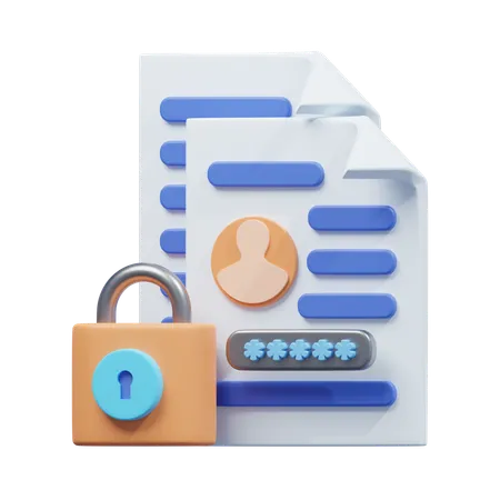 File password  3D Icon