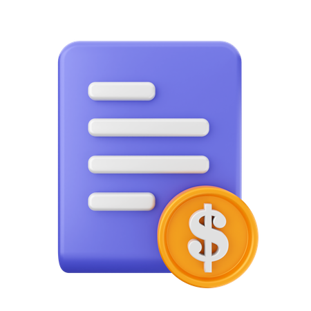 File Payment 3D Icon